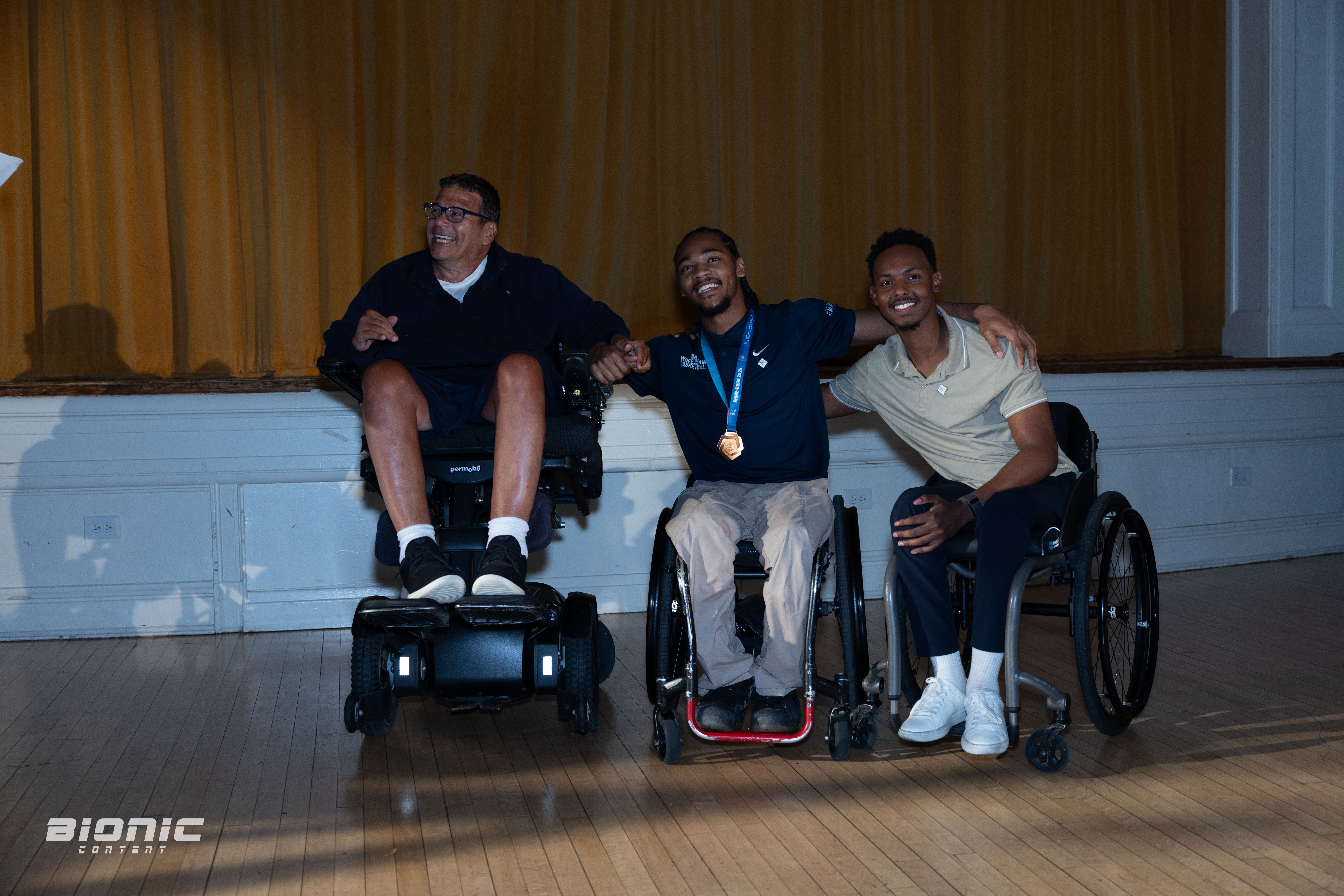 (L to R) Board Member Joel Heifitz, Martrell Stevens, Mo Moalim